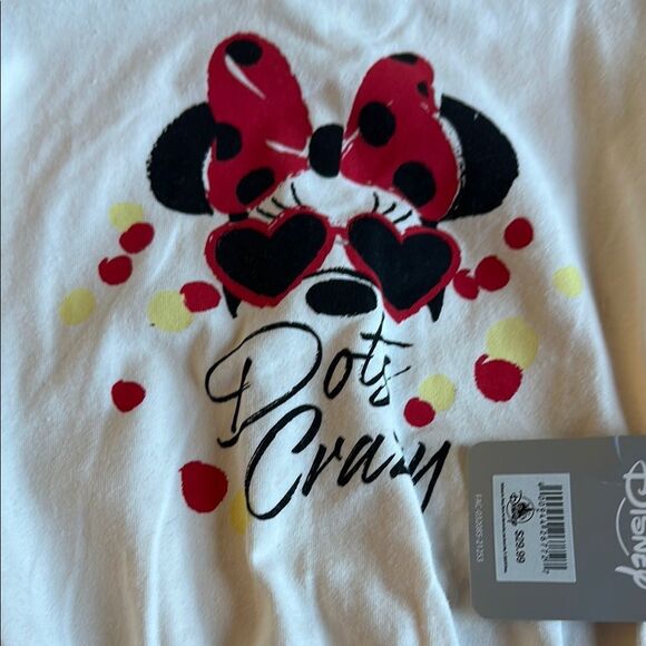 Disney Minnie Mouse Polk Dots Cream Top - Picture 2 of 5